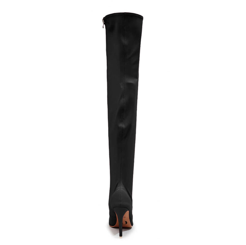 Skye Size Inclusive - Black Lycra - Street Sole - Thigh Variant One