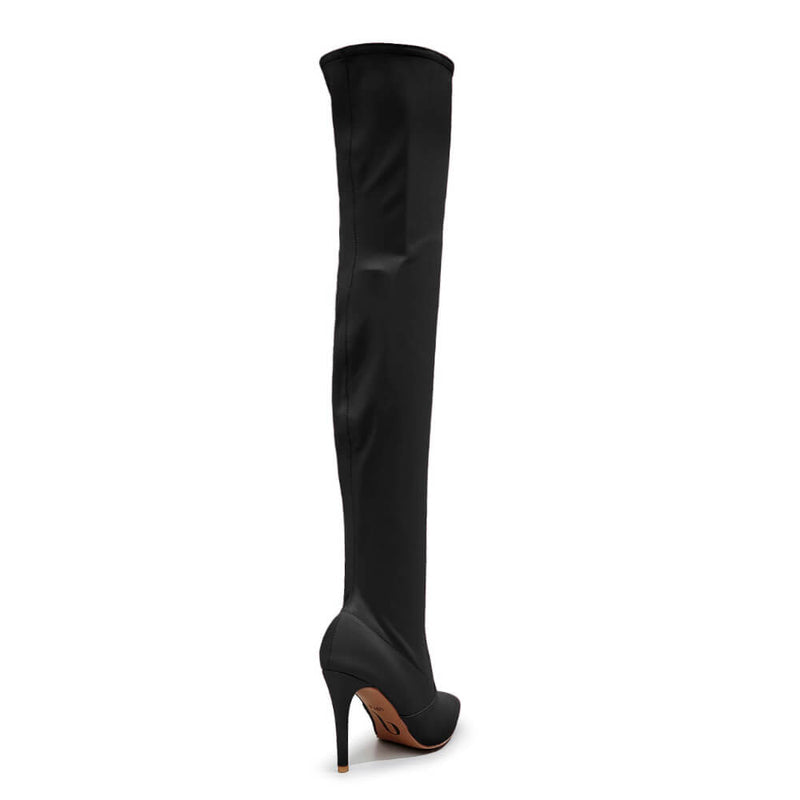 Skye Size Inclusive - Black Lycra - Street Sole - Thigh Variant One