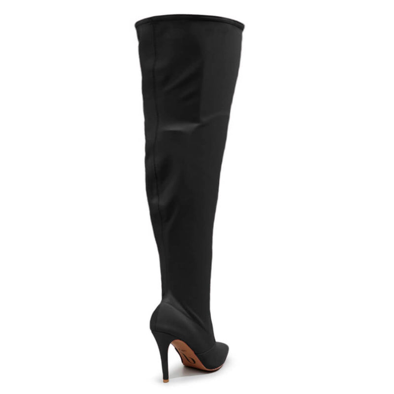 Skye Size Inclusive - Black Lycra - Street Sole - Thigh Variant Six