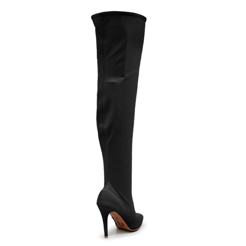 Skye Size Inclusive - Black Lycra - Street Sole - Thigh Variant Three