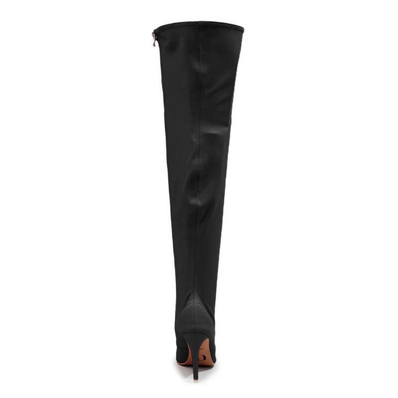 Skye Size Inclusive - Black Lycra - Street Sole - Thigh Variant Two