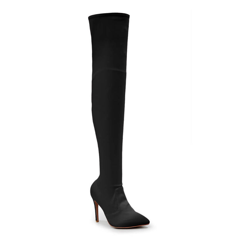 Skye Size Inclusive - Black Lycra - Street Sole - Thigh Variant Zero