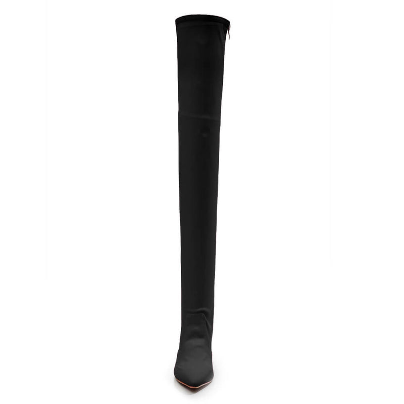Skye Size Inclusive - Black Lycra - Street Sole - Thigh Variant Zero