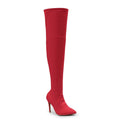 Skye Size Inclusive - Red Lycra - Street Sole - Thigh Variant Two