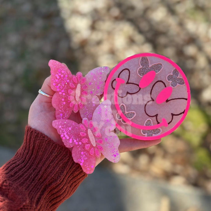 Smiley with Butterflies Silicone Mold -GNG7 Exclusive