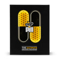 Crep pill sneaker freshener capsules, black and yellow pair in display box