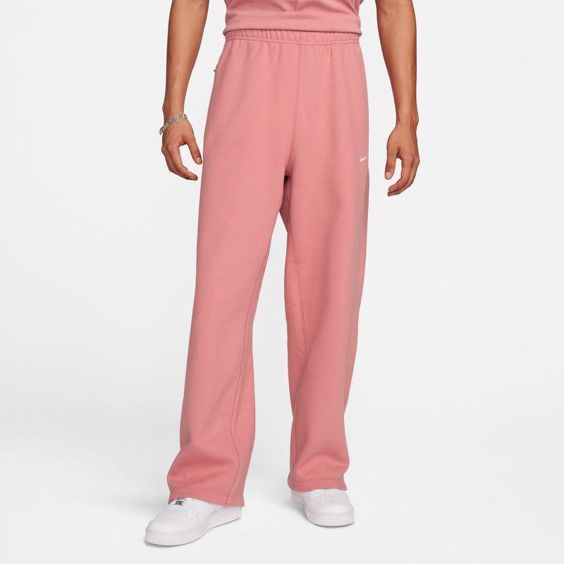 SOLO SWOOSH OPEN HEM FLEECE PANTS "RED STARDUST"