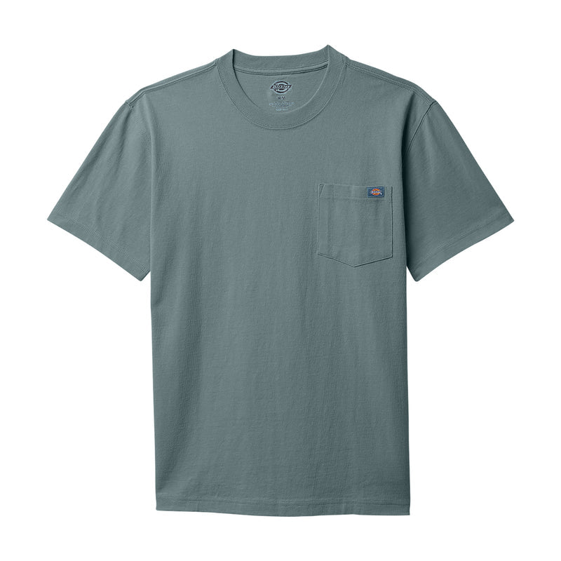 Men's heavyweight pocket tee in stormy sea, crew neck, short sleeves, chest pocket