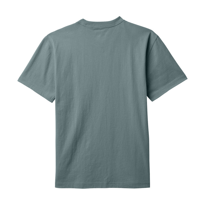 Men's heavyweight tee in stormy sea, crew neck, short sleeves, plain back