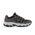 Men's wide athletic sneaker in brown and black, lace-up design with chunky rubber sole