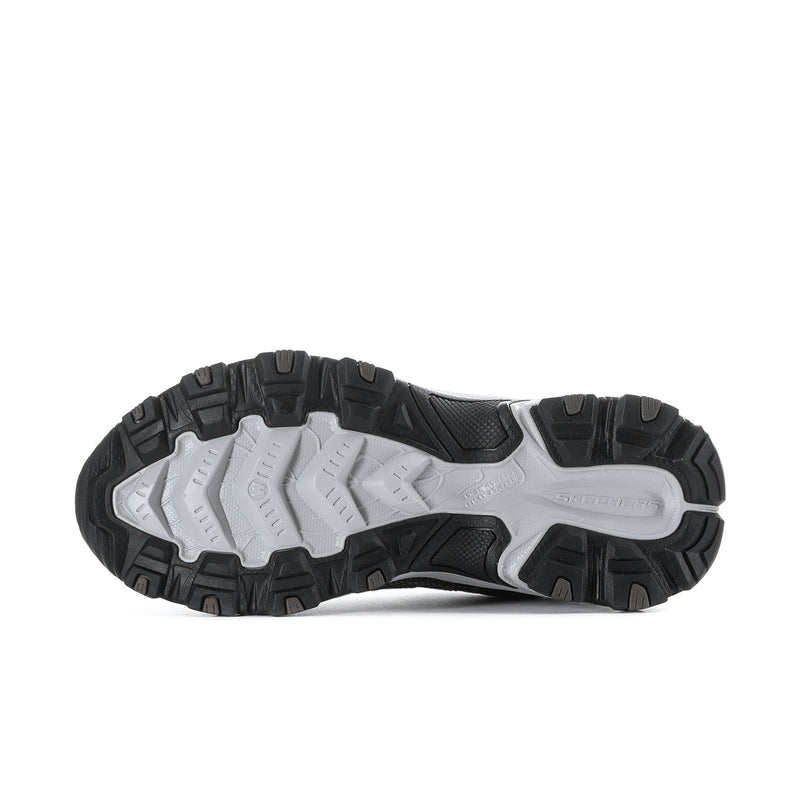 Men's wide sneaker outsole, black and light gray with deep tread lugs for grip