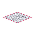 Stirrups Gray Silk Diamond Scarf