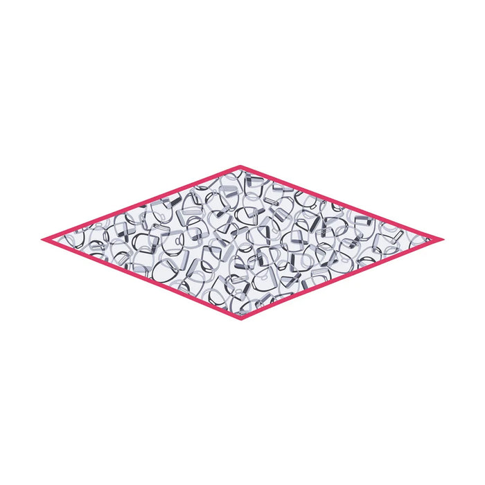 Stirrups Gray Silk Diamond Scarf
