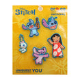 Stitch 5-pack Jibbitz pins set with blue character and multicolor accents