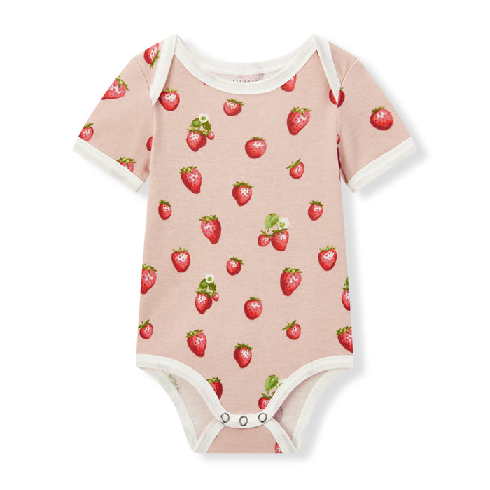 Strawberry Organic Cotton Short Sleeve One Piece