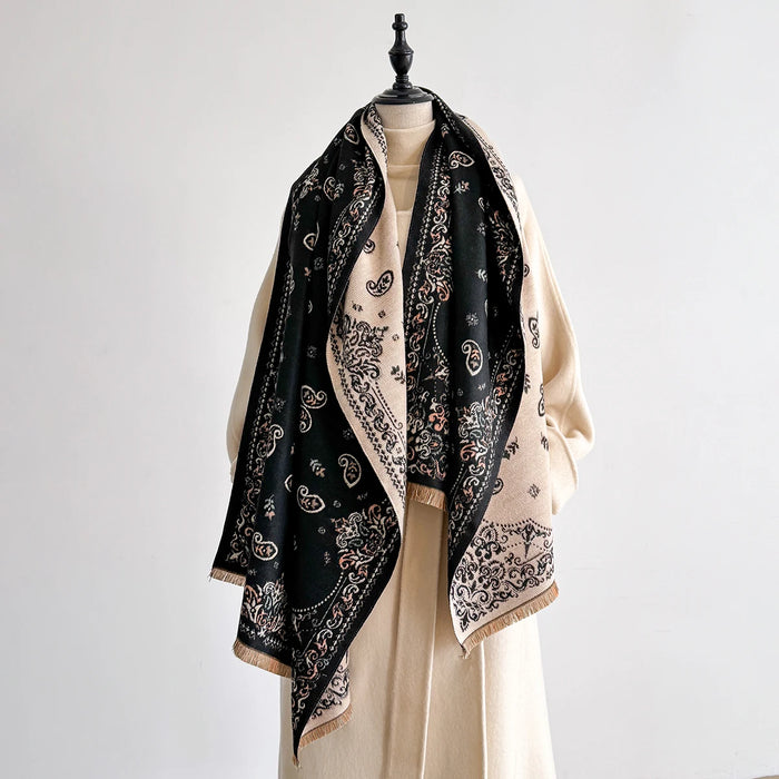 Susetta Pashmina Scarf Black