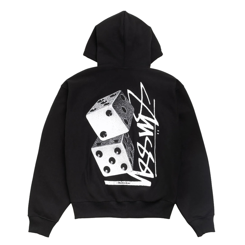 TALL DICE ZIP HOODIE BLACK