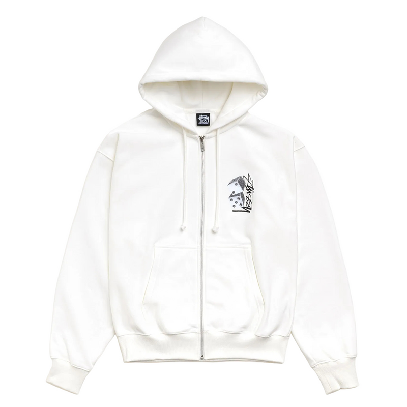 TALL DICE ZIP HOODIE OFF WHITE