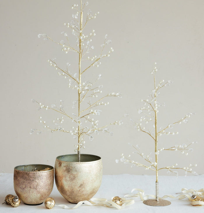 Tarnished Silver Finish Metal Planter
