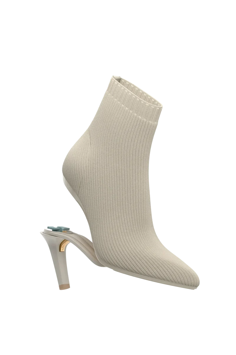 The Bootie - Bone Knit 4 Stiletto - Final Sale