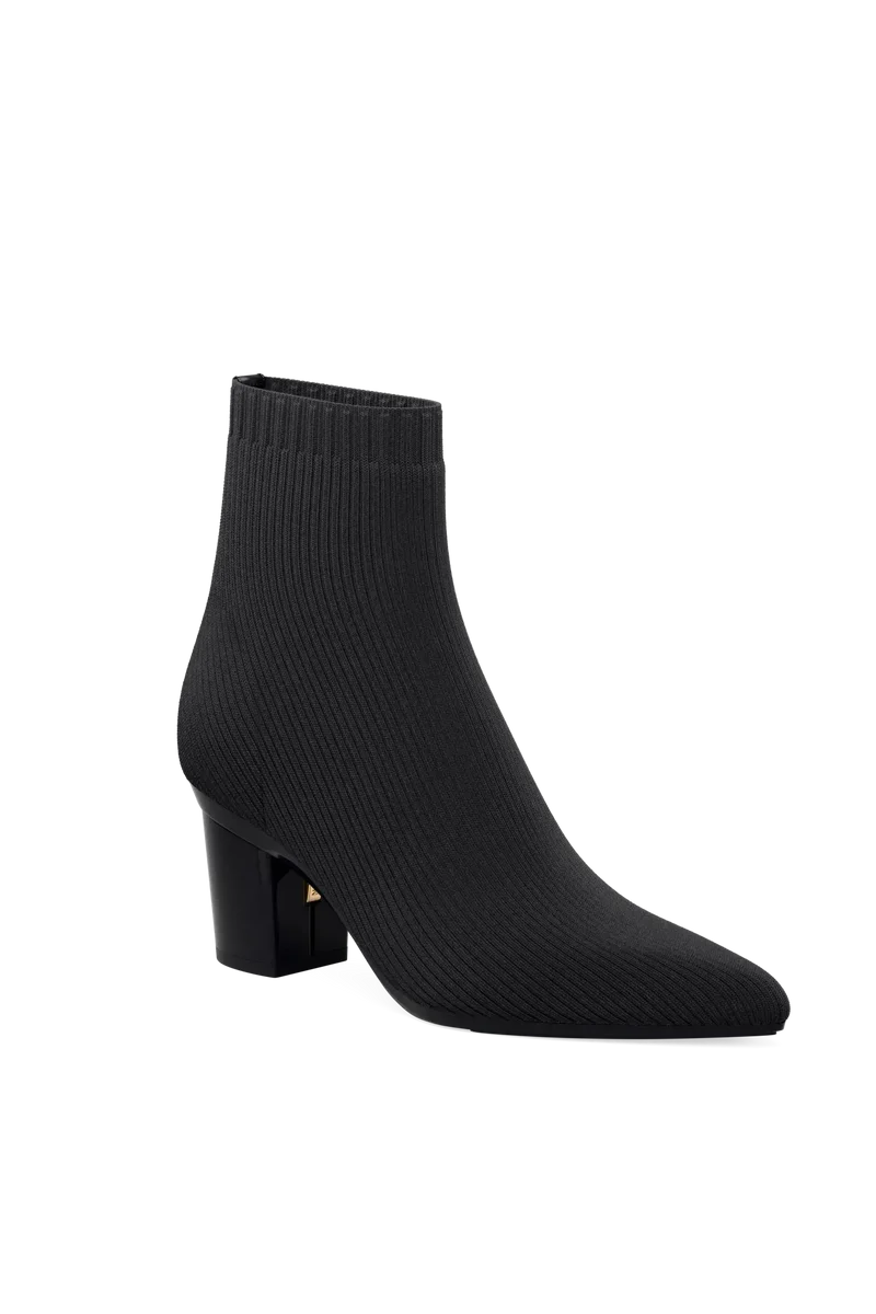 The Bootie - Coal Knit 3 Block