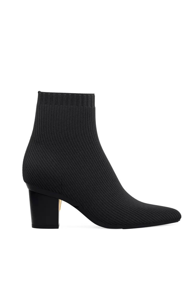 The Bootie - Coal Knit 3 Block