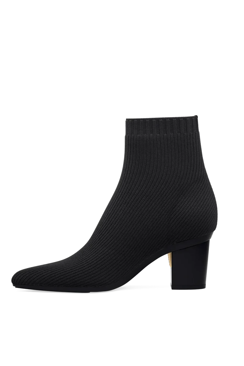 The Bootie - Coal Knit 3 Block