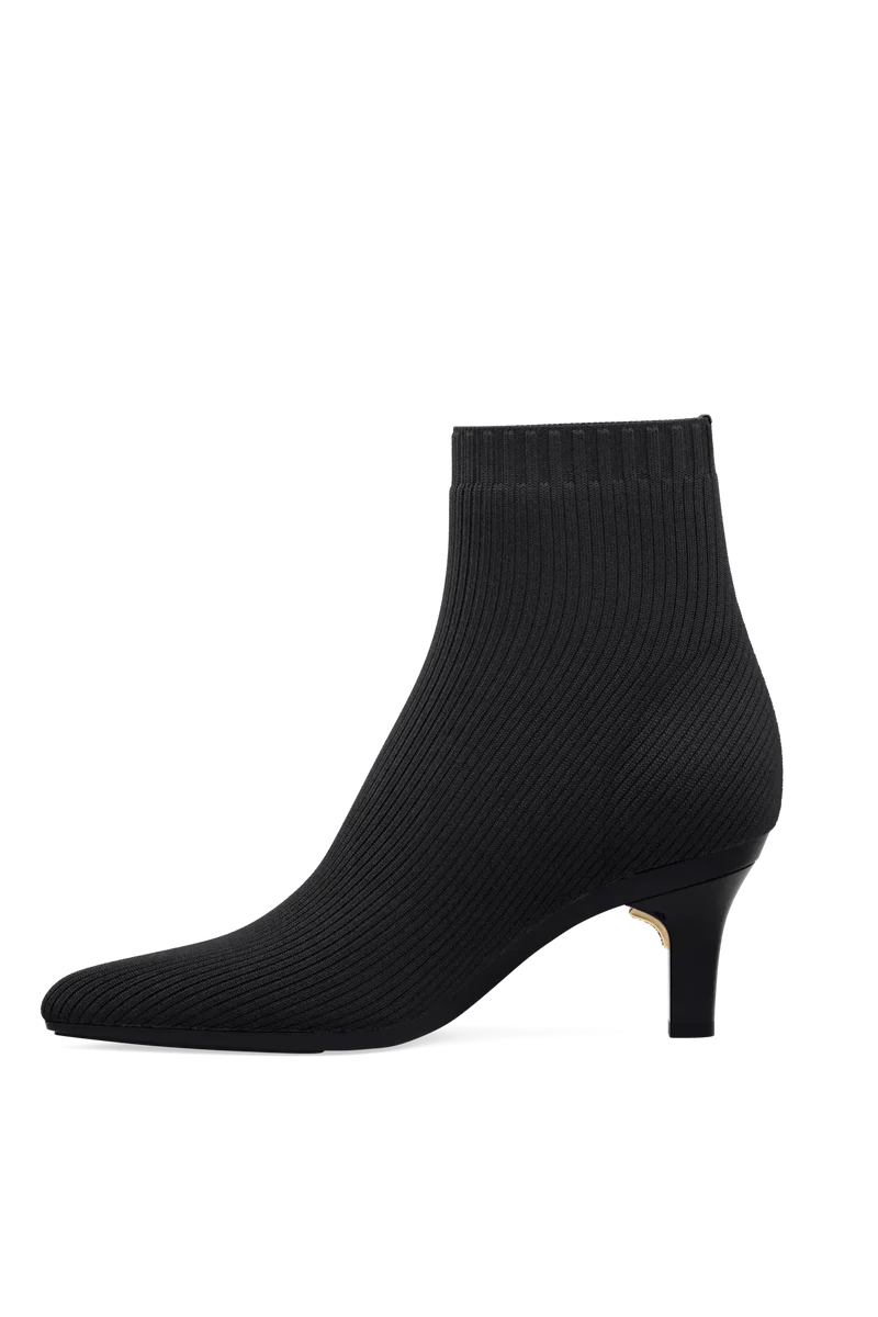 The Bootie - Coal Knit 3 Stiletto