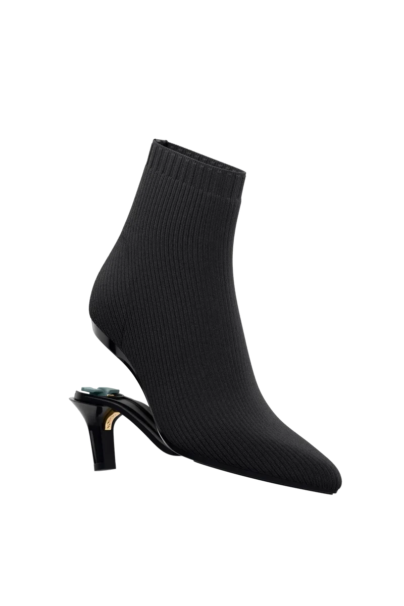 The Bootie - Coal Knit 3 Stiletto