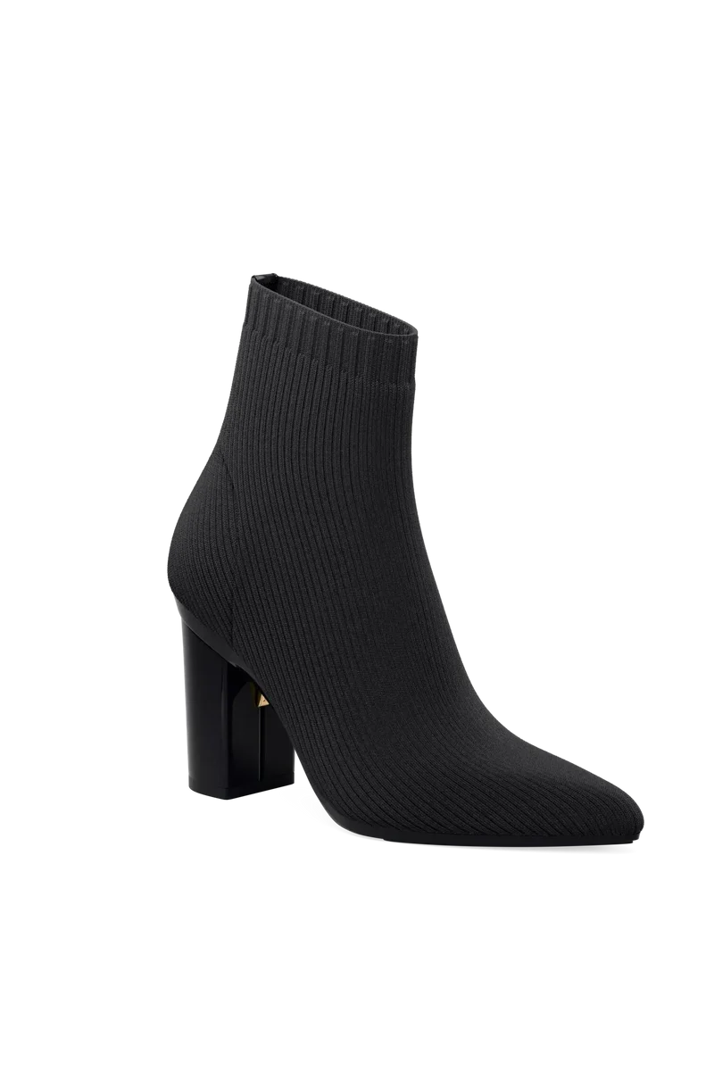 The Bootie - Coal Knit 4 Block