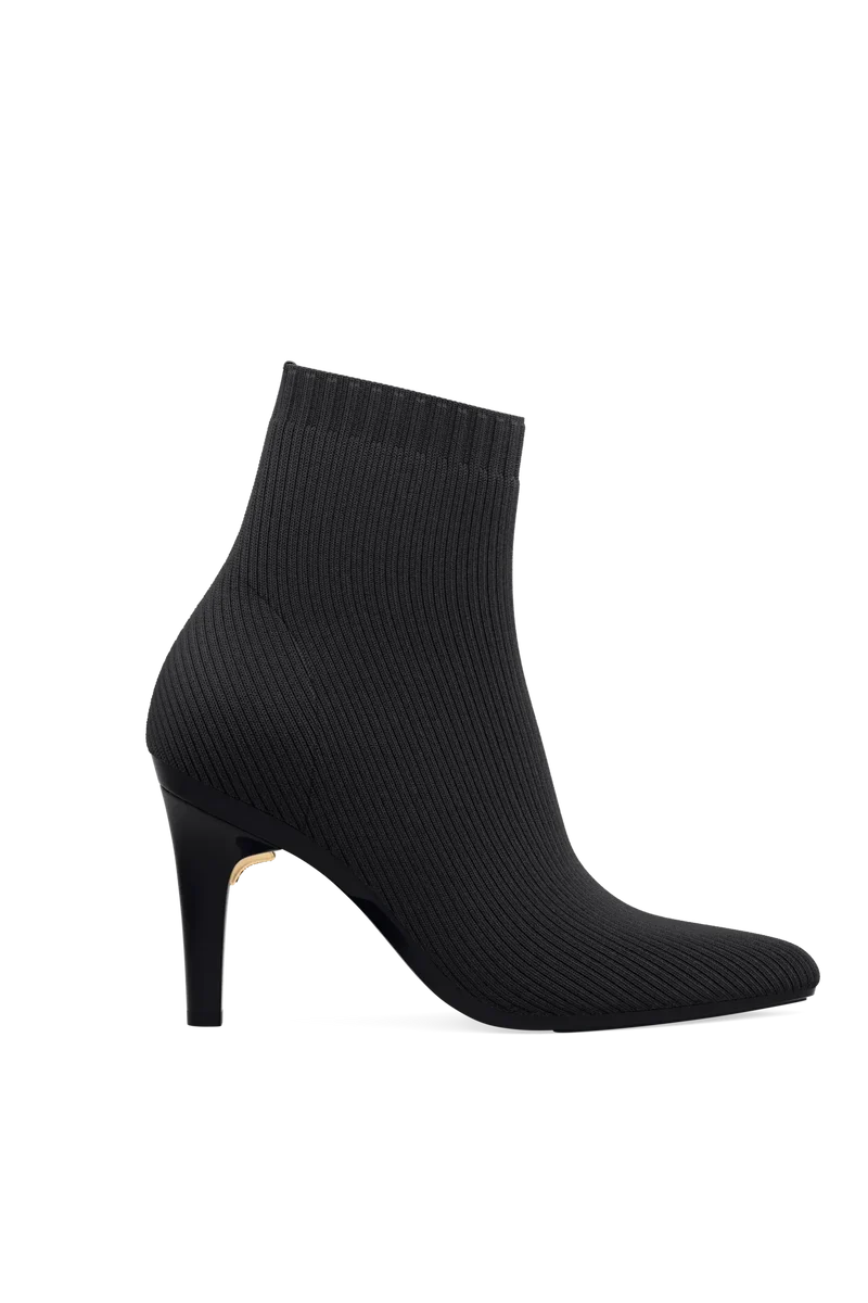 The Bootie - Coal Knit 4 Stiletto