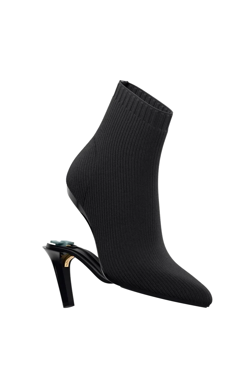 The Bootie - Coal Knit 4 Stiletto