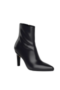 The Bootie - Coal Stretch Leather 4 Stiletto