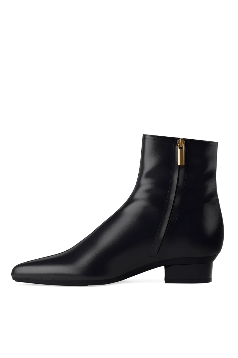 The Bootie - Coal Stretch Leather