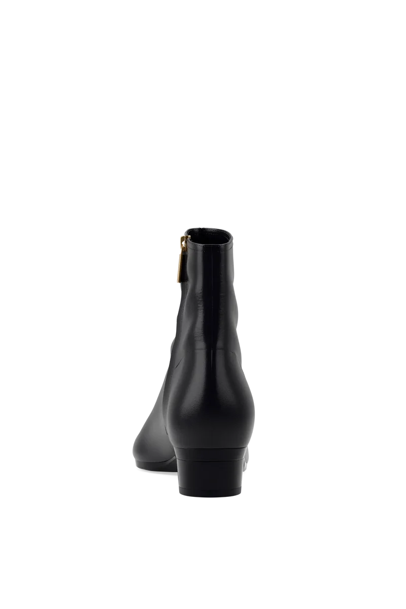 The Bootie - Coal Stretch Leather