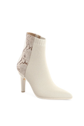 The Bootie - Ivory Snakeskin & Knit 4 Stiletto - Final Sale