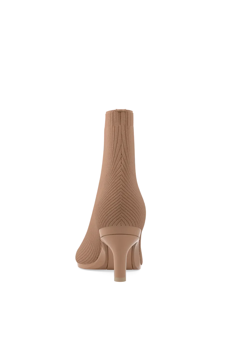 The Bootie - Latte Knit 3 Stiletto