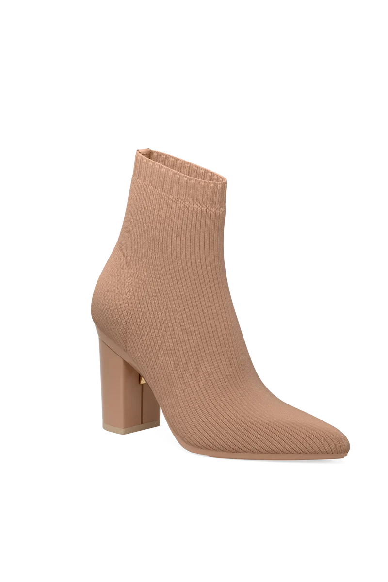 The Bootie - Latte Knit 4 Block