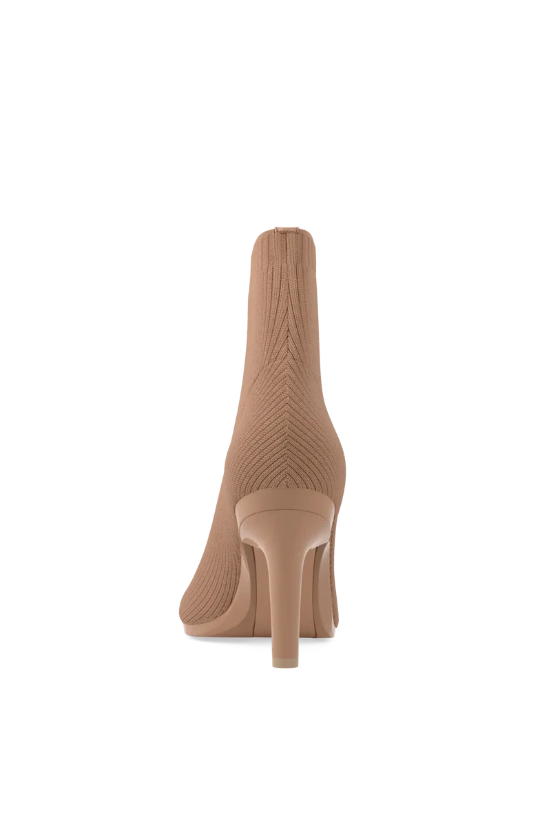 The Bootie - Latte Knit 4 Stiletto