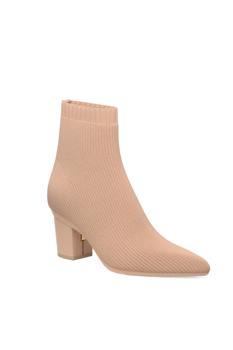 The Bootie - Sand Knit + Block Heel Kit 3 Sand - Final Sale
