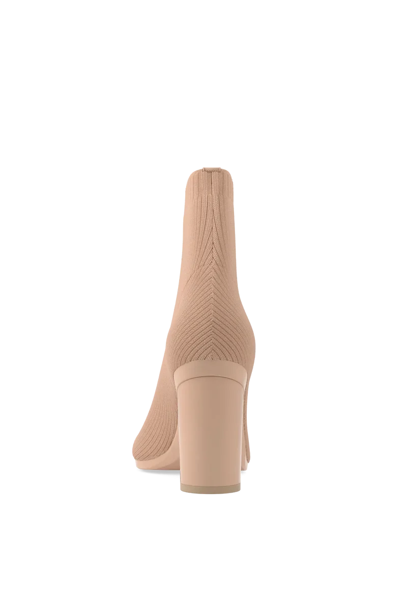 The Bootie - Sand Knit + Block Heel Kit 4 Sand - Final Sale