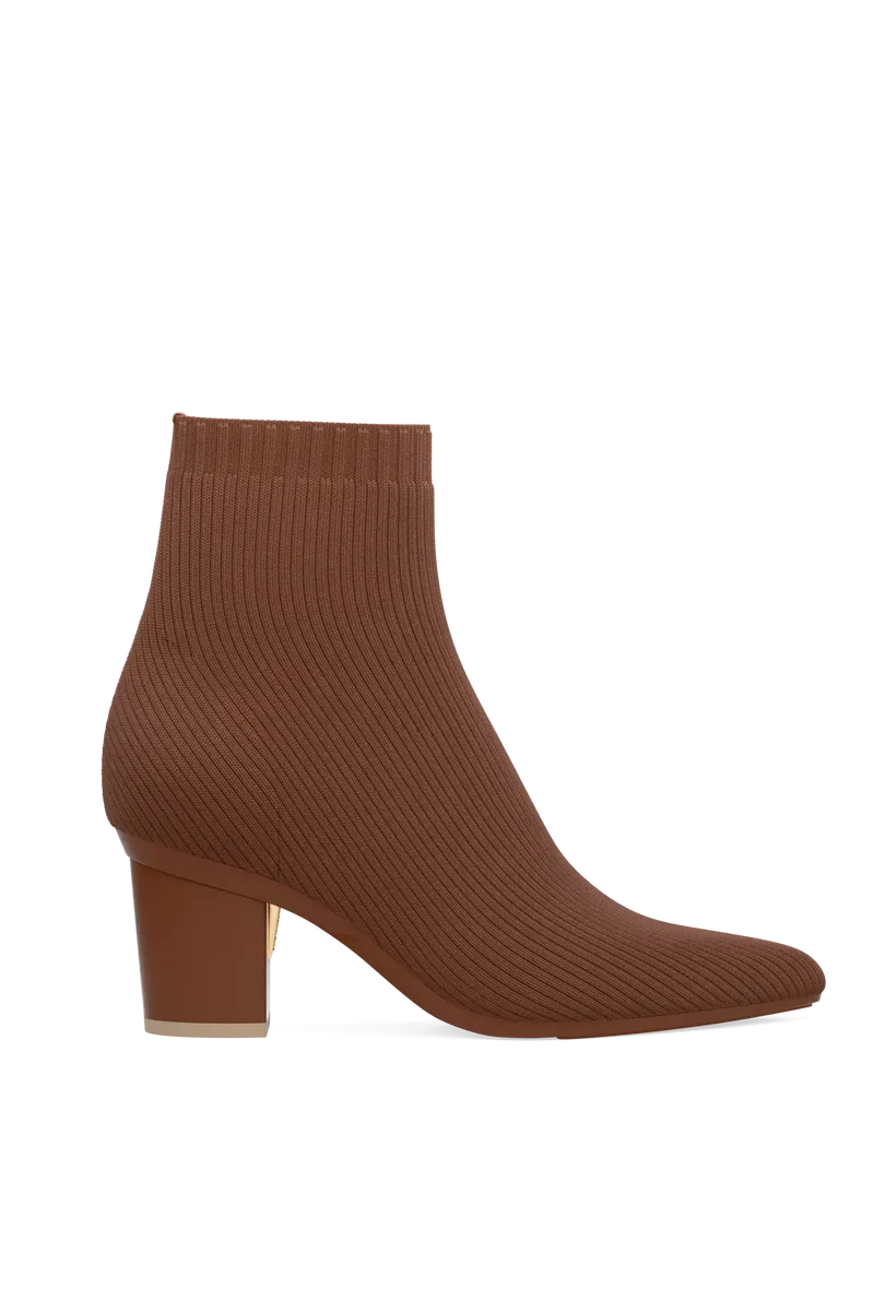 The Bootie - Walnut Knit 3 Block