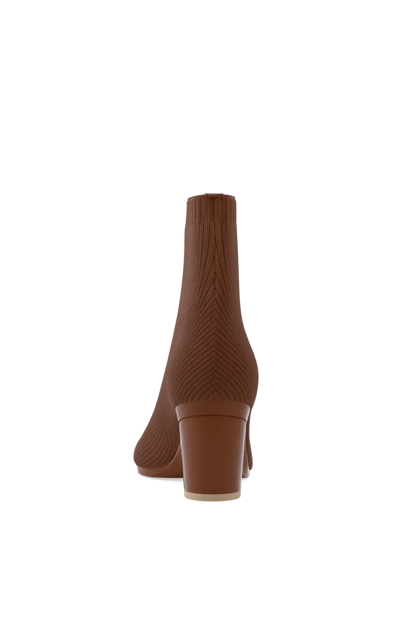 The Bootie - Walnut Knit 3 Block