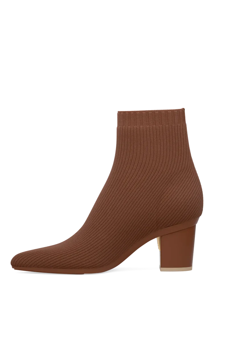 The Bootie - Walnut Knit 3 Block