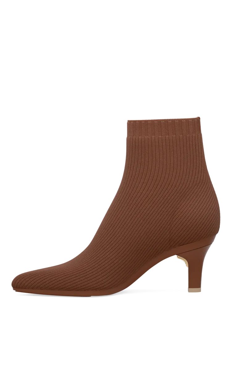 The Bootie - Walnut Knit 3 Stiletto
