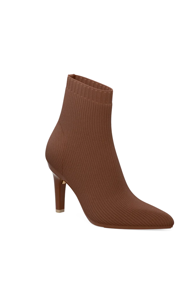 The Bootie - Walnut Knit 4 Stiletto