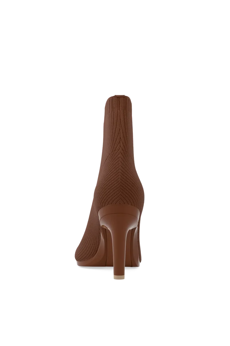 The Bootie - Walnut Knit 4 Stiletto