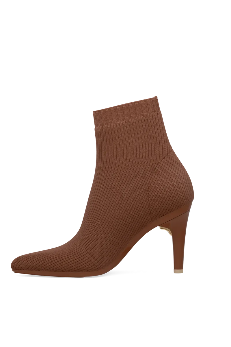 The Bootie - Walnut Knit 4 Stiletto