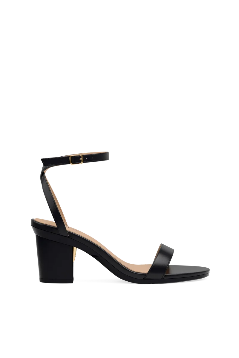The Brenna - Coal Leather + Block Heel Kit 3 Coal