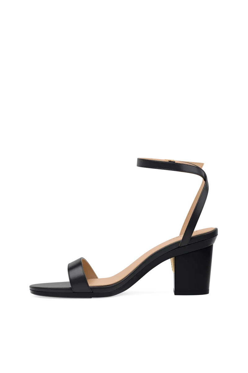 The Brenna - Coal Leather + Block Heel Kit 3 Coal